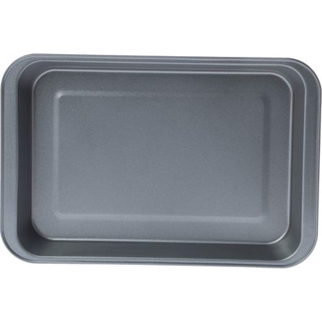 KitchenCraft Vassoio per arrostire e cuocere con rivestimento antiaderente, sicuro per gli alimenti, sicuro per il congelatore, 37 x 25 x 4,5 cm (1/2)