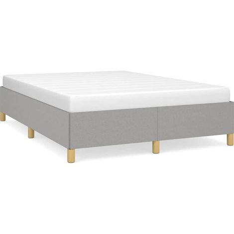 Maison Exclusive - Cama sin colchón tela gris claro 140x190 cm (1/5)