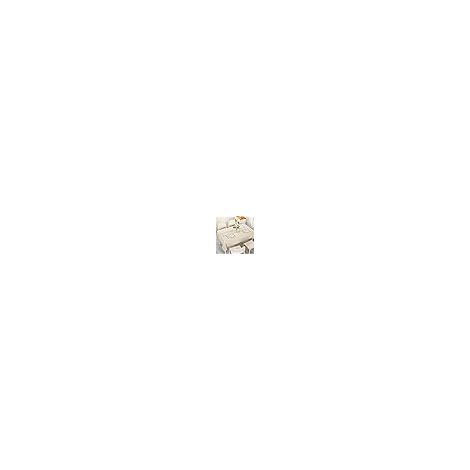Nappe Rectangulaire Anti Tache en Cotton Lin Beige, Nappe de Table Linge de Table Lavable avec Franges et Broderie de Feuilles Vertes, 140 x 180 cm (1/5)