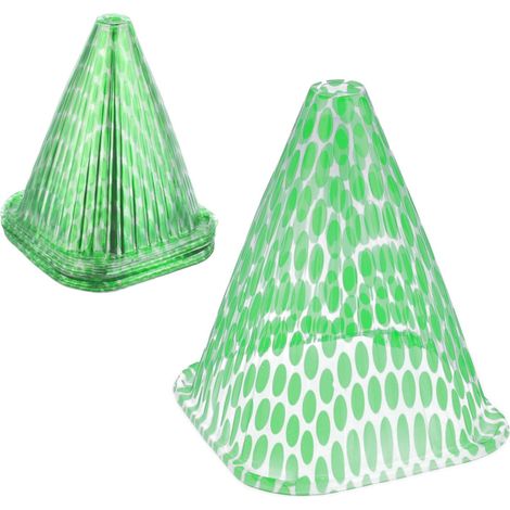 Spotted green plant cone in a set of 24