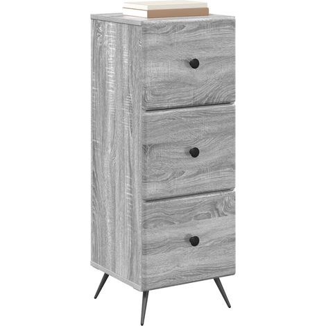 Maison Exclusive - Mobile con Cassetti Grigio Sonoma 33 x 34,5 x 90 cm