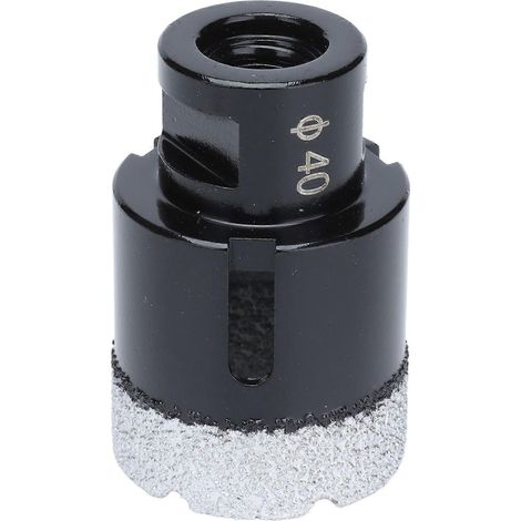 Foret diamanté brasé sous vide, scie cloche pour marbre, M14, noir, 40 mm