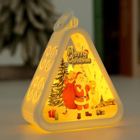 Veilleuse, décoration de Noël, cadeau lumineux vintage, décoration de fenêtre/de bureau, pièce unique (1/3)