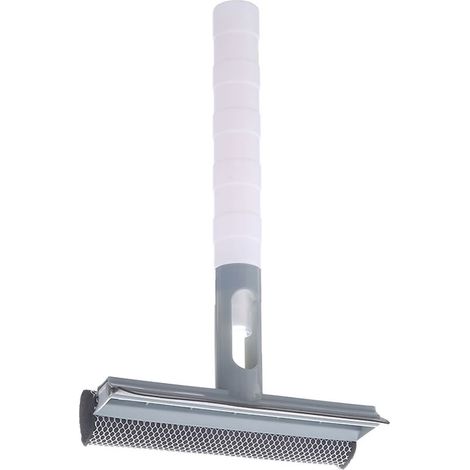 Nettoyeur de vitres 3 en 1 : grattoir, tige détachable, nettoyeur de vitres de douche avec flacon pulvérisateur d’eau, bleu. (1/5)