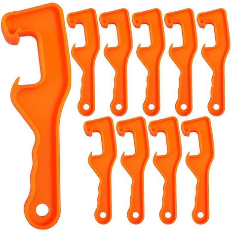 10 ouvre-seaux réutilisables pour pots de peinture et couvercles de boîtes de conserve-20X6cm-Orange (1/4)