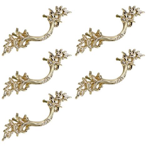 5 Stück Vintage Türgriff Retro-Schrankknopf, zum Dekorieren von Schubladen, Kommoden, Schränken, Möbeln usw. (golden) (1/5)