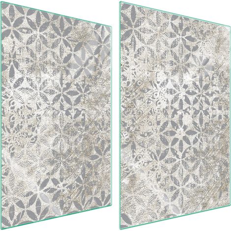 Assiette de protection en verre pour la cuisine 2x35x52 grise (1/5)