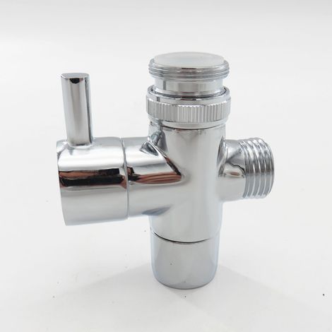Dual-function tap adapter for washbasin, 1 to 2 splitter, interface adapter for domestic water supply (1/5)