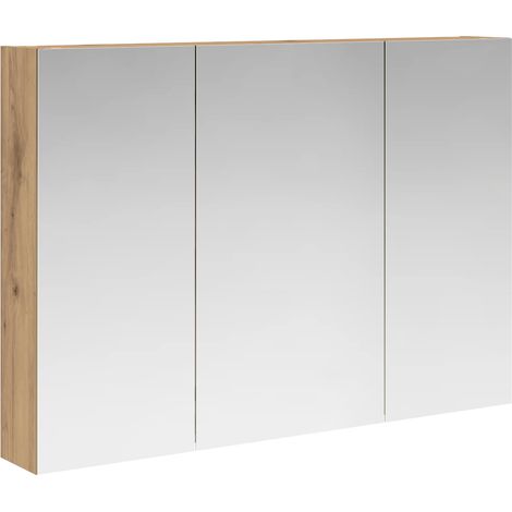 Maison Exclusive - Badezimmerspiegelschrank Kunsthandwerk Eiche 1
