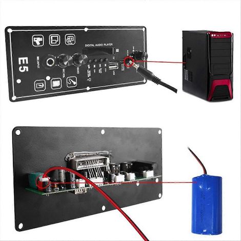 Bluetooth-Audio-Verstärkerplatine (15 W) mit FM-Radio, Bluetooth-Audio, tragbarer Lautsprecher, 5-V-Karaoke-Leistungsverstärker (1/5)