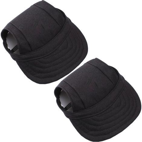 Lot de 2 casquettes à visière pour chien, casquettes de baseball pour animaux de compagnie, casquettes de protection solaire pour chien, casquettes de sport d'extérieur avec trous pour les oreilles (1/5)