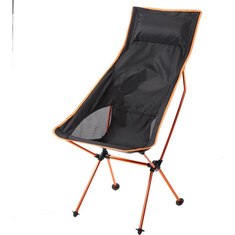 Chaise pliante en alliage d'aluminium 7075, siège lune avec coussin pour la plage, la randonnée, la pêche et les pique-niques en plein air. (1/5)