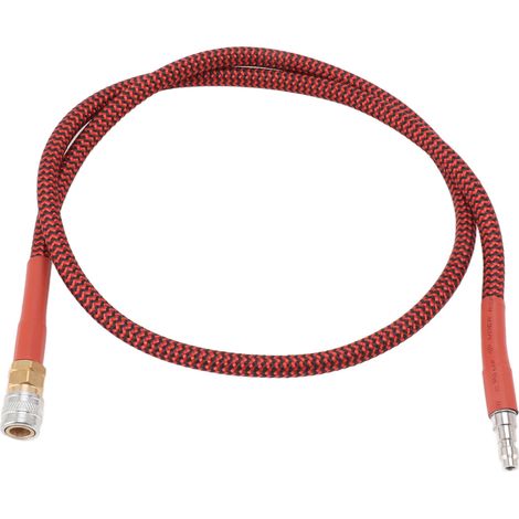 Tuyau de remplissage de CO2 de 8 mm, 91 cm (36 pouces), basse pression, étanchéité renforcée, revêtement rouge et noir, pour bouteille de remplissage de CO2 (1/5)