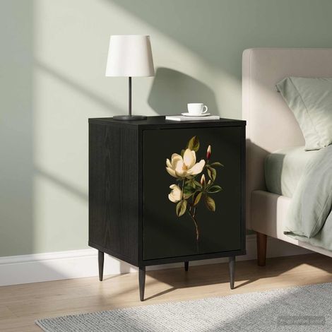 vidaXL Mesa de noche BREMEN 2 uds. Roble Negro 36 x 33 x 51 cm (1/5)