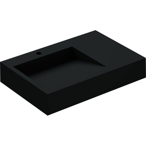 doporro Lavabo suspendido Colossum11 lavabo sobre encimera de diseño en antracita mate de 75 cm de ancho de mármol fundido