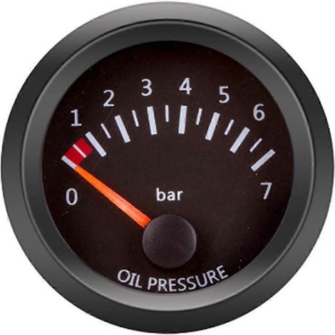 Manomètre de pression d'huile 52 mm pour voiture/camion 12 V (0-7 bar) (1/5)