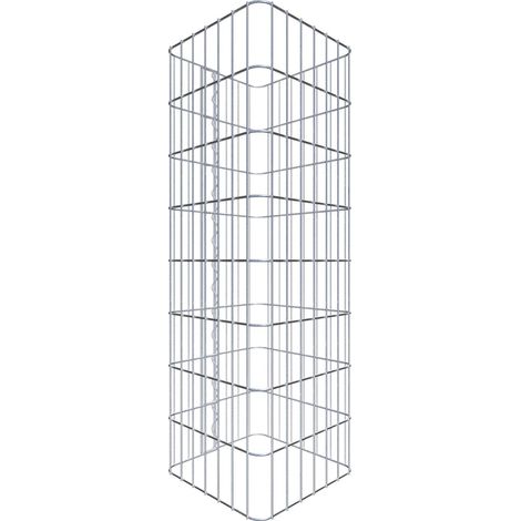 Gabiondeco - Colonne de Gabion carrà©e. 37 cm x 37 cm. mailles 5 x 10 cm - hauteur : 80 cm - Made in Germany (1/5)