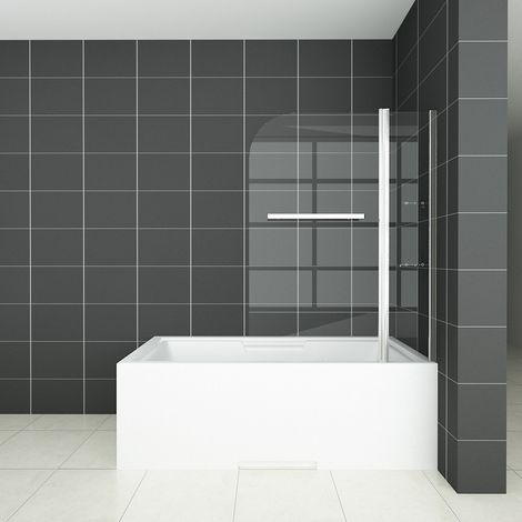 1000x1400mm 180 degree 6mm safety tempered Glass Pivot Double Panel Over Bath Shower Screen with Shelves Door Panel Towel Rail