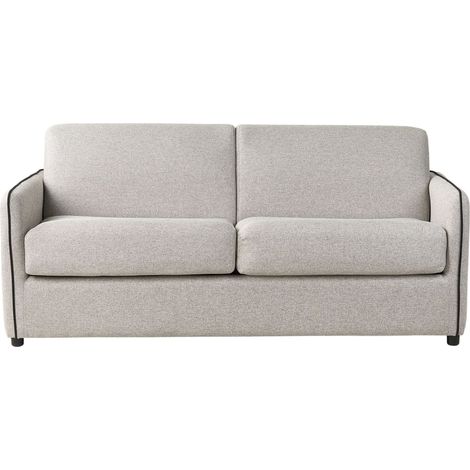 Sofa Bed 2 Seater ISHOJ Fabric Light Grey (1/5)
