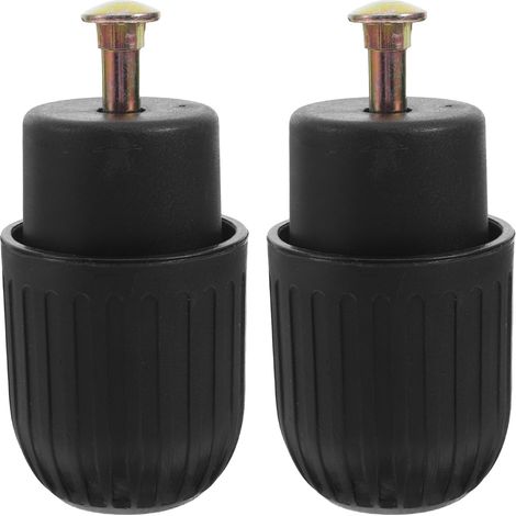 Boutons et ressorts de chaise pivotante en plastique noir, 2