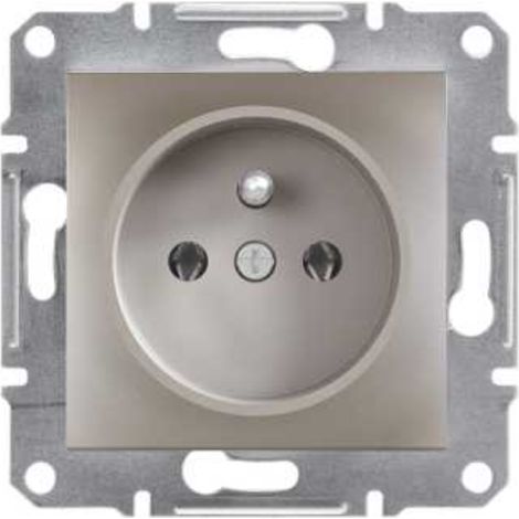 Enchufe 2P+PE sin marco, marr贸n EPH2800169