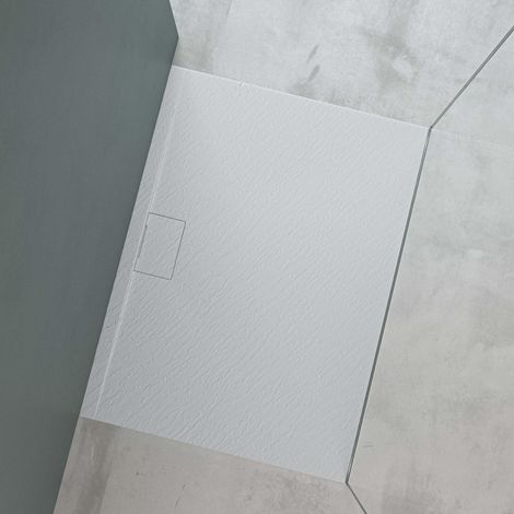 Mai & Mai Duschtasse Duschwanne aus Mineralguss BxTxH: 90x120x3 cm Mineralgusswanne in Weiß DIN-Anschlüsse inkl. Ablaufgarnitur Geoma07 (1/5)