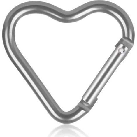 (40×44×3)Clip De Mousqueton. Boucle en Forme De Coeur en Alliage D'aluminium Clip De Sécurité Camping Boucle De Suspension Clip De