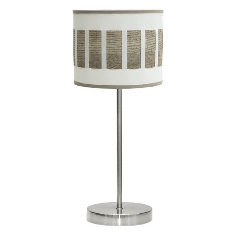 Sobremesa Ivanna 1xe14 Niquel/blanco-madera Gris 43x17x17 Cm (1/2)