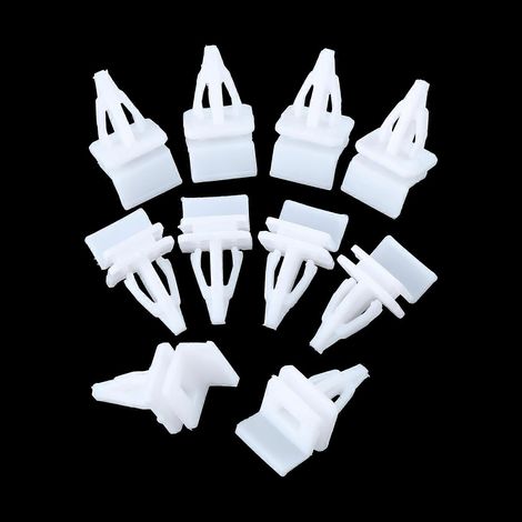 Lot de 10 clips de fixation ABS pour trous de 12 mm, compatibles avec Honda Accord, Accra, CL, Legend, MDX et TL (réf. 91513-SM4-000), en nylon blanc. (1/5)