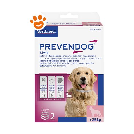 Virbac Dog Prevendog Collari 75 cm Oltre 25 Kg  - Virbac Dog Prevendog Collari 75 cm Oltre 25 Kg - Confezioni Da 2 Collari (1/6)
