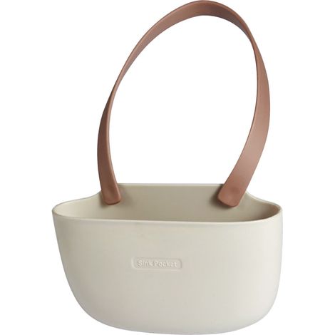 Sac de Rangement Suspendu pour Évier - Double ou Simple Couche - Pour Éponges, Brosses et Accessoires de Nettoyage - Matériau TPR - 1 Pièce (1/4)