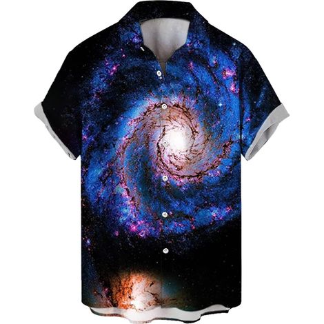 Camisa de manga corta para hombre 5 Apparel Celebration, colorida y cómoda, estampada. (1/5)