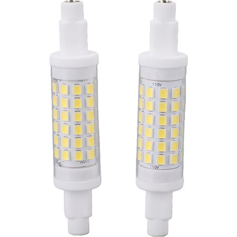 Packung mit 2 dimmbaren R7S LED-Lampen, 78 mm, 6000 K, 5 W, J-Sockel, Doppelstrahler, 500 lm, für Baustellen-, Sicherheits- und Landschaftsbeleuchtung. (1/5)