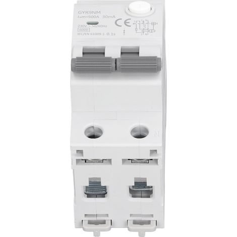 Disjoncteur différentiel GEYA avec protection intégrée contre les surintensités, 30 mA, monophasé + neutre, 230 V, 25 A (1/5)