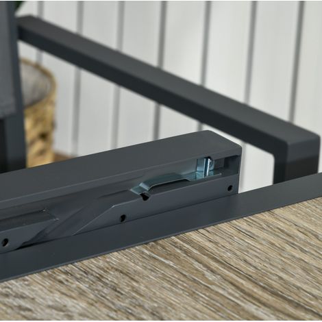 Tisch Esstisch ausziehbar 80 160 cm Aluminium HAVRYA (1/4)