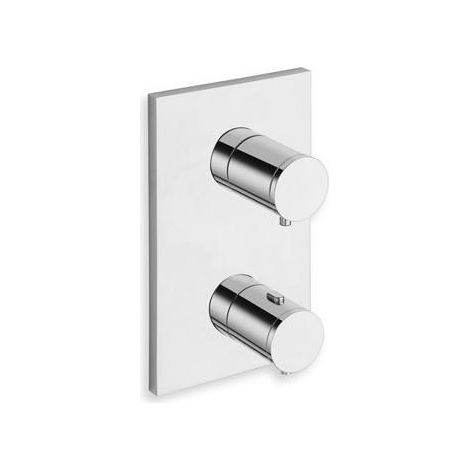 Façade externe thermostatique Triverde Chromé 3 sorties - Cristina Ondyna XT85351 (1/2)