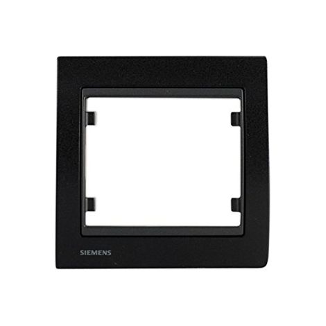 SIEMENS Plaque Simple Métal Noir DELTA IRIS (1/2)