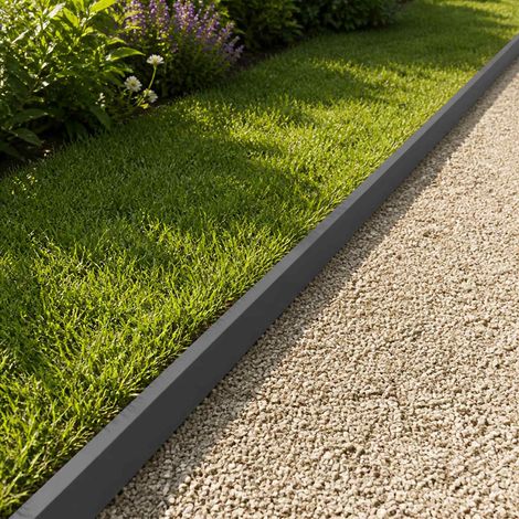 vidaXL Perfil de cobertura para jardín 20 uds. 100 x 5 x 5 cm Acero (1/5)