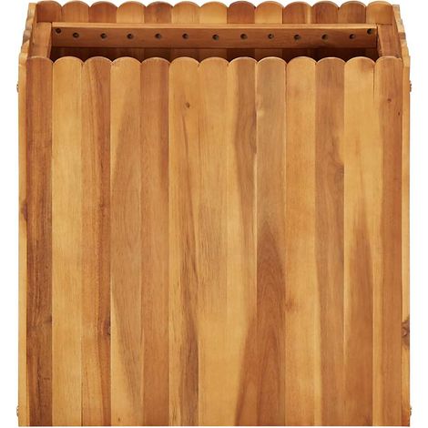 Jardinière, Pot de Fleurs d'extérieur, Lit surélevé de jardin 50x30x50 cm Bois massif d'acacia OIB5470E (1/5)