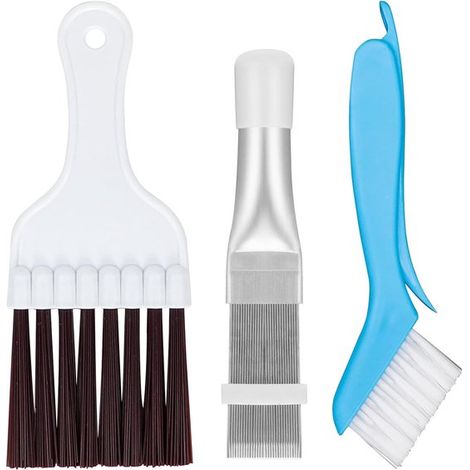 Set de 3 brosses pour nettoyer climatiseur – Peigne et filtres – Accessoire d'entretien (1/5)