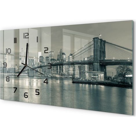 Horloge Murale Murale Large 60x30 cm Design Moderne Salon Chambre Bureau Manhattan, New York (1/5)