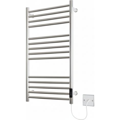 Belfast Dry Electric Black Stainless Steel Towel Rail 720mm High 400mm Wide Energy Efficient