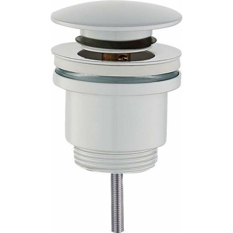Bonde de lavabo clic-clac ronde 1"1/4 G – Laiton bronze – Système de fermeture à déclic – Finition époxy résistante – Tecom (1/5)