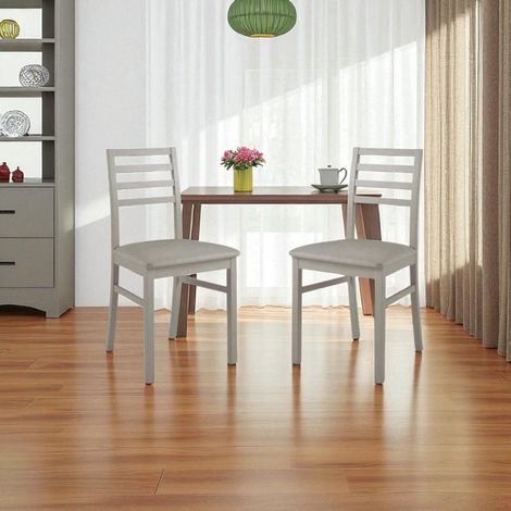 Sedia cucina legno seduta ecopelle - Tortora Tropea 2 sedie (1/3)