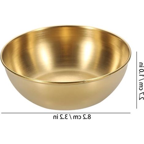 6 goldene Edelstahl-Snackschalen – Mini-Dipschalen – runde Dipschalen – Saucenschalen – Minischalen (1/4)