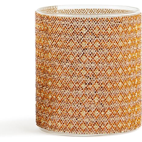 Candela con strass in vetro decorazioni e profumazione per ambienti 380 gr -Velvet Rose & Oud