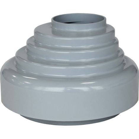 INEFA Verbindungsstück Fallrohr zu Abfluss, PVC Zubehör Fallrohr Kunststoff, einfache Steckmontage, Made in Germany - DN50 / 50mm Grau