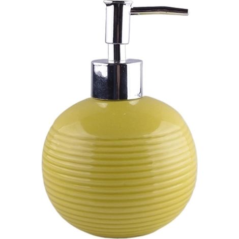 Distributeur à pompe rond rétro en céramique avec flacon pompe-AquaForge (1/5)