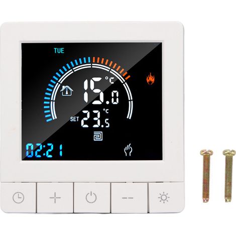 Thermostat intelligent programmable avec écran LCD, contrôle précis du chauffage de l'eau, pour la maison, le bureau ou les centres commerciaux, modèle Wi-Fi AC90V-240V (1/5)