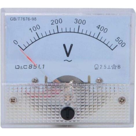 – voltmètre analogique, voltmètre mécanique DC, plage 0-500V, testeur de tension, détecteur, panneau de mesure